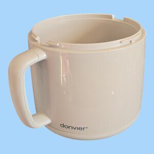 Donvier 1-Quart Hand Crank Ice Cream Maker White Outer Case w/ Handle